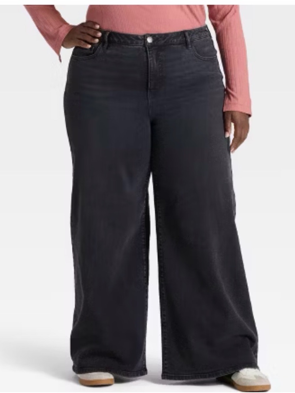 Ava & Viv Black Wide-Leg High-Rise Jeans NWT Size 18